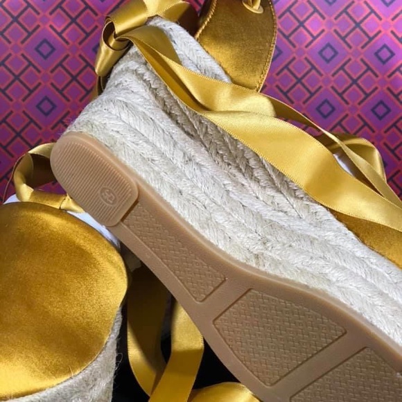 Tory Burch Elisa Wedge Espadrille-Satin - Picture 6 of 8